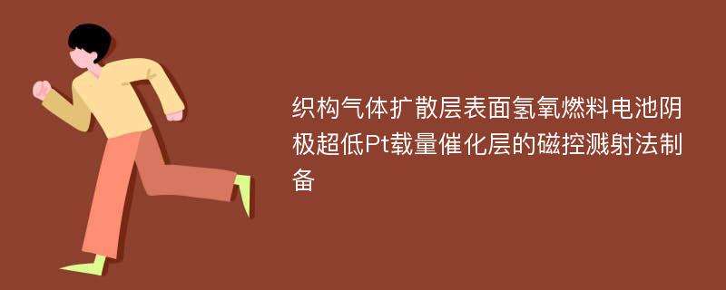 织构气体扩散层表面氢氧燃料电池阴极超低Pt载量催化层的磁控溅射法制备