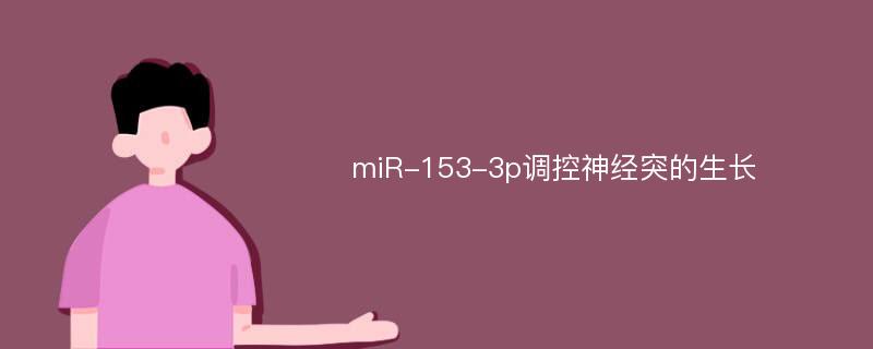 miR-153-3p调控神经突的生长