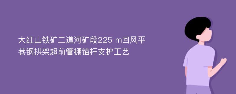 大红山铁矿二道河矿段225 m回风平巷钢拱架超前管棚锚杆支护工艺