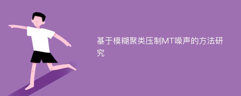 基于模糊聚类压制MT噪声的方法研究