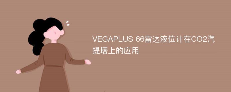 VEGAPLUS 66雷达液位计在CO2汽提塔上的应用