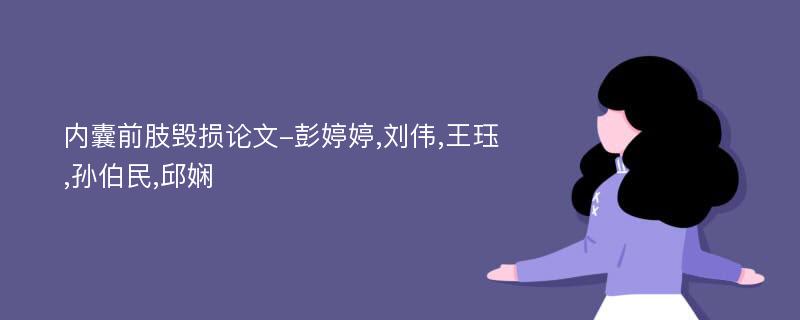 内囊前肢毁损论文-彭婷婷,刘伟,王珏,孙伯民,邱娴