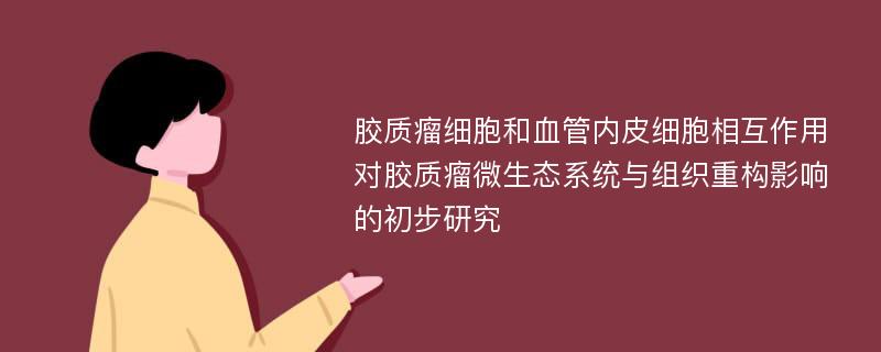 胶质瘤细胞和血管内皮细胞相互作用对胶质瘤微生态系统与组织重构影响的初步研究