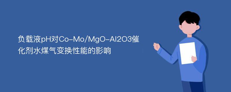 负载液pH对Co-Mo/MgO-Al2O3催化剂水煤气变换性能的影响