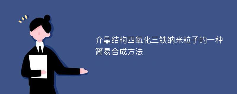 介晶结构四氧化三铁纳米粒子的一种简易合成方法