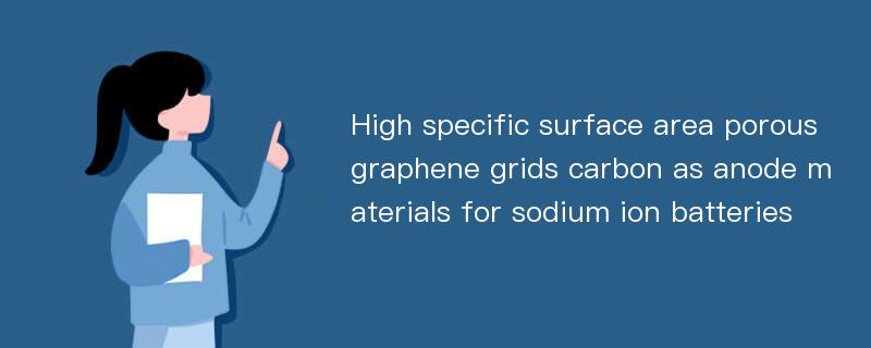 High specific surface area porous graphene grids carbon as anode materials for sodium ion batteries