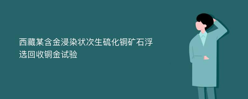 西藏某含金浸染状次生硫化铜矿石浮选回收铜金试验