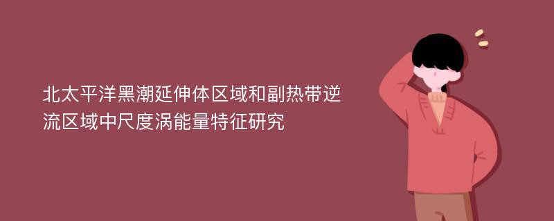 北太平洋黑潮延伸体区域和副热带逆流区域中尺度涡能量特征研究