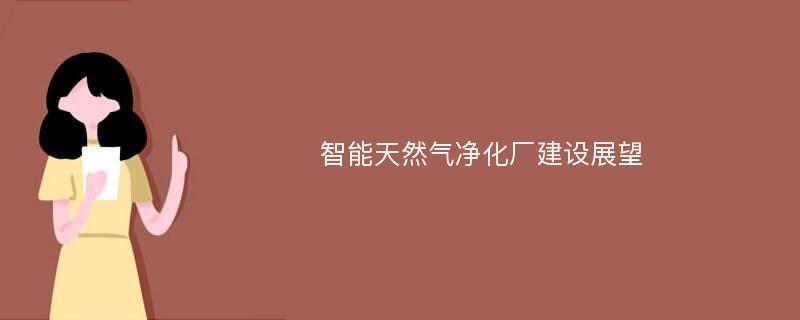 智能天然气净化厂建设展望