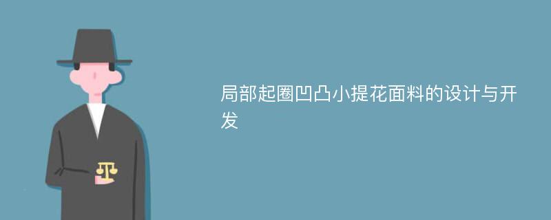 局部起圈凹凸小提花面料的设计与开发