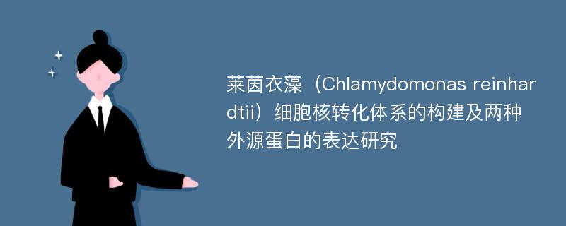 莱茵衣藻（Chlamydomonas reinhardtii）细胞核转化体系的构建及两种外源蛋白的表达研究