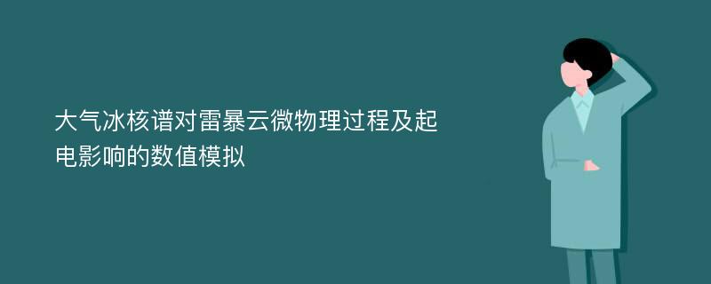 大气冰核谱对雷暴云微物理过程及起电影响的数值模拟