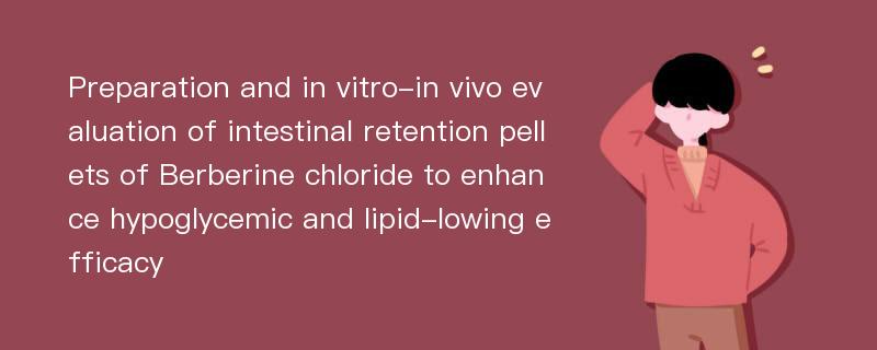 Preparation and in vitro-in vivo evaluation of intestinal retention pellets of Berberine chloride to enhance hypoglycemic and lipid-lowing efficacy