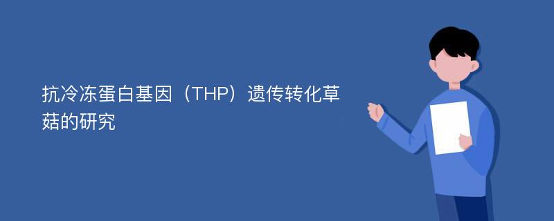 抗冷冻蛋白基因（THP）遗传转化草菇的研究