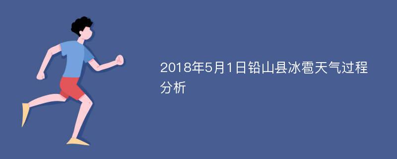 2018年5月1日铅山县冰雹天气过程分析