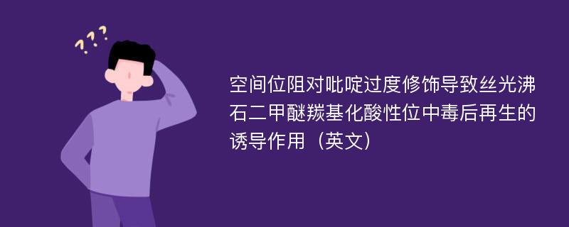 空间位阻对吡啶过度修饰导致丝光沸石二甲醚羰基化酸性位中毒后再生的诱导作用（英文）