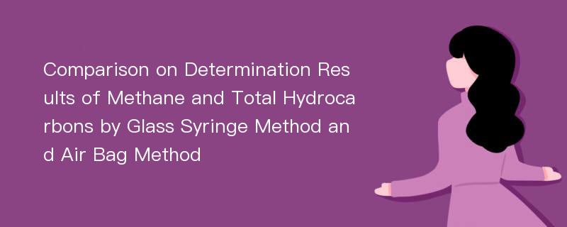 Comparison on Determination Results of Methane and Total Hydrocarbons by Glass Syringe Method and Air Bag Method