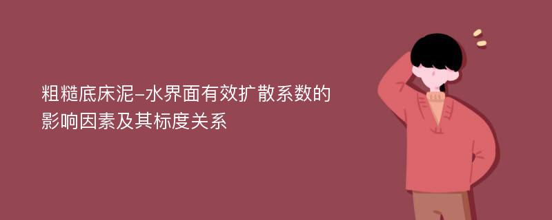 粗糙底床泥-水界面有效扩散系数的影响因素及其标度关系