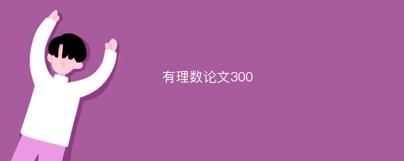 有理数论文300