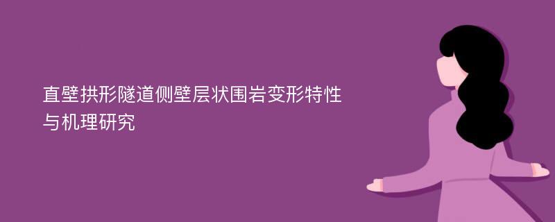 直壁拱形隧道侧壁层状围岩变形特性与机理研究