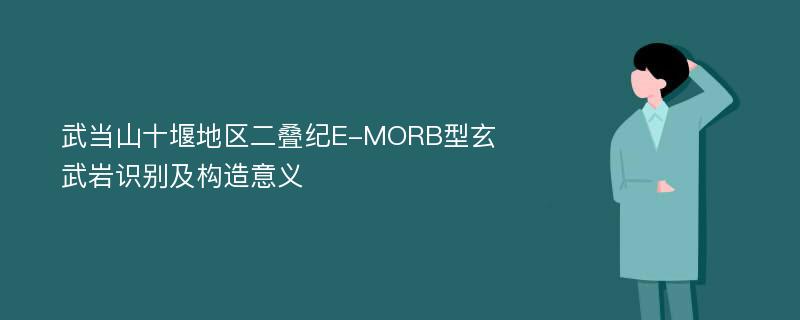 武当山十堰地区二叠纪E-MORB型玄武岩识别及构造意义