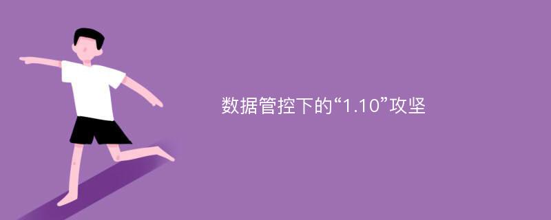 数据管控下的“1.10”攻坚