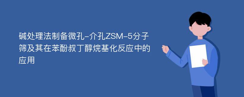 碱处理法制备微孔-介孔ZSM-5分子筛及其在苯酚叔丁醇烷基化反应中的应用