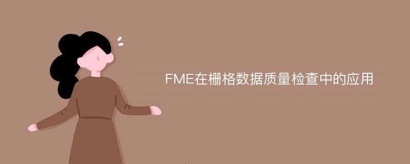 FME在栅格数据质量检查中的应用