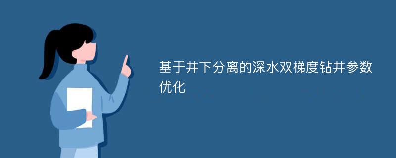 基于井下分离的深水双梯度钻井参数优化