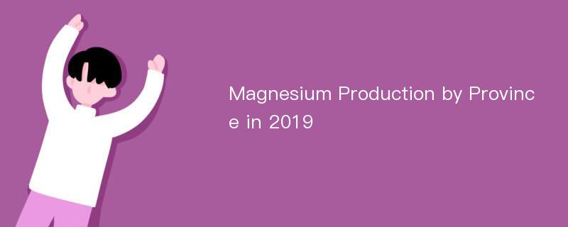 Magnesium Production by Province in 2019