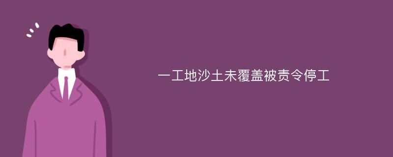 一工地沙土未覆盖被责令停工