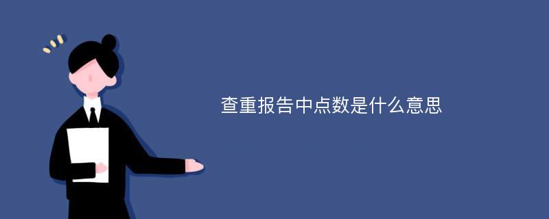 查重报告中点数是什么意思