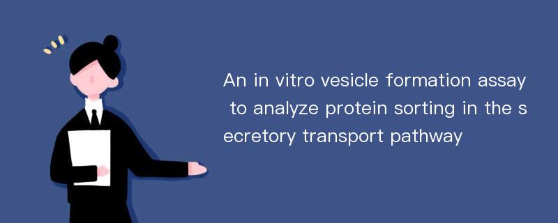 An in vitro vesicle formation assay to analyze protein sorting in the secretory transport pathway