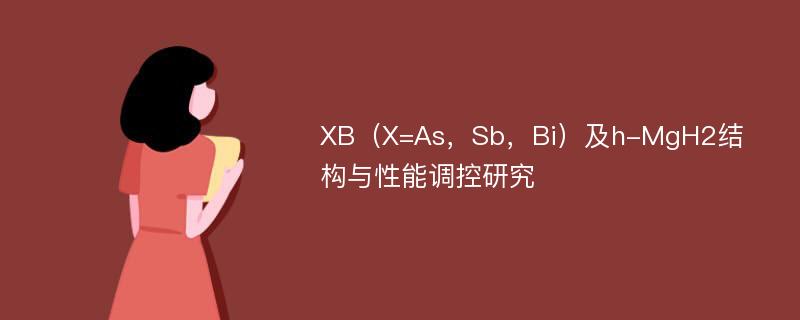 XB（X=As，Sb，Bi）及h-MgH2结构与性能调控研究