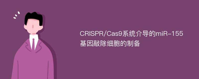 CRISPR/Cas9系统介导的miR-155基因敲除细胞的制备