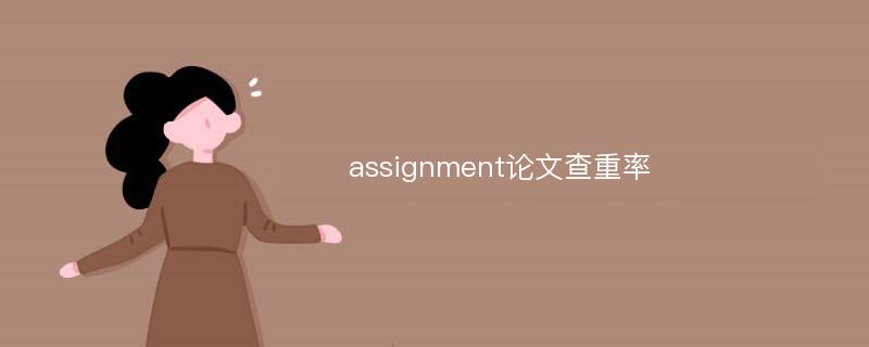 assignment论文查重率