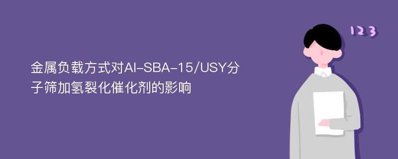 金属负载方式对Al-SBA-15/USY分子筛加氢裂化催化剂的影响