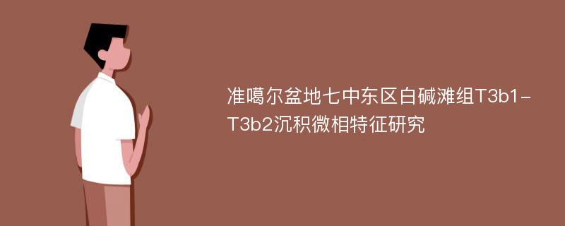 准噶尔盆地七中东区白碱滩组T3b1-T3b2沉积微相特征研究